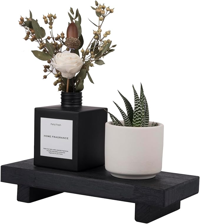 zoocatia Small Wood Tray Pedestal Stand Farmhouse Bathroom Decor Decorative - Image 7