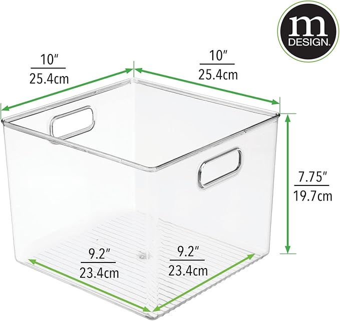 mDesign Plastic Modern Storage Organizer Bin Basket - Image 9