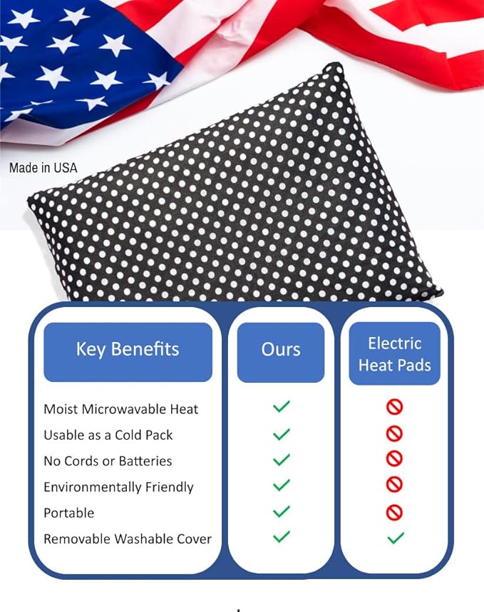 Microwavable Corn Filled Heating Pad and Cold Pack/Washable 100% Cotton Cover - Image 6