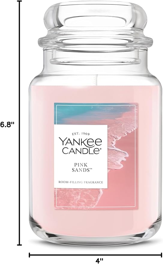 Yankee Candle Pink Sands Scented Candle, 22oz Large Jar - Image 9