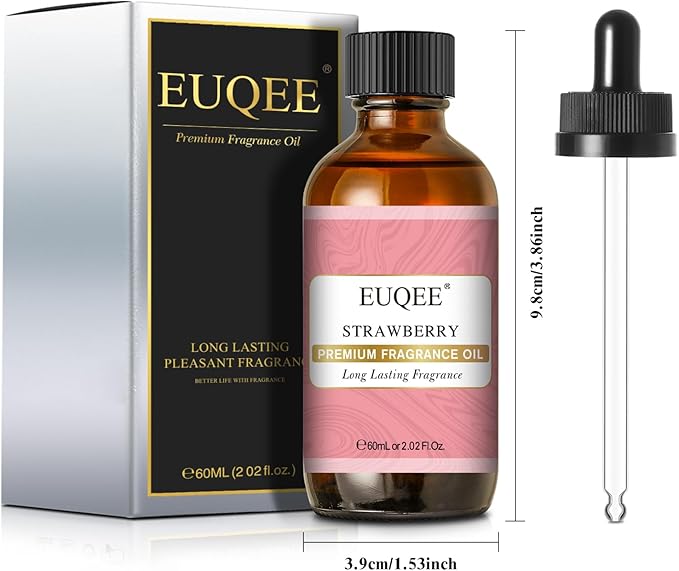 EUQEE 2.02 Fl oz Strawberry Fragrance Oil, Premium Strawberry Essential Oil - Image 2