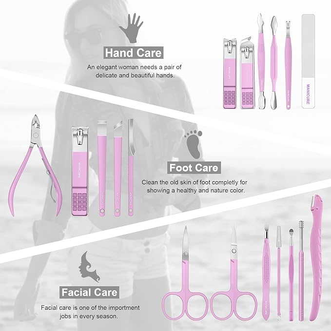 Manicure Set Professional Pedicure Kit Nail Clippers Kit - Image 3