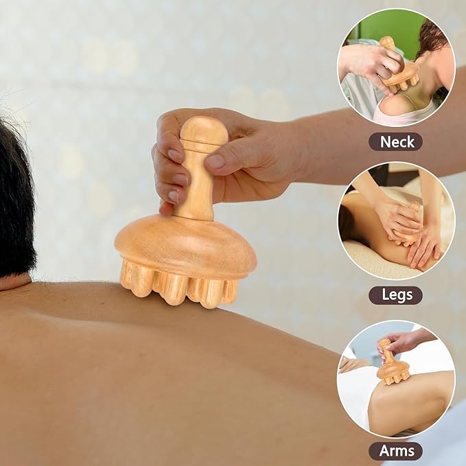 KintKita Wood Therapy Massage Tools, Anti Cellulite Massager Body Scraping - Image 3