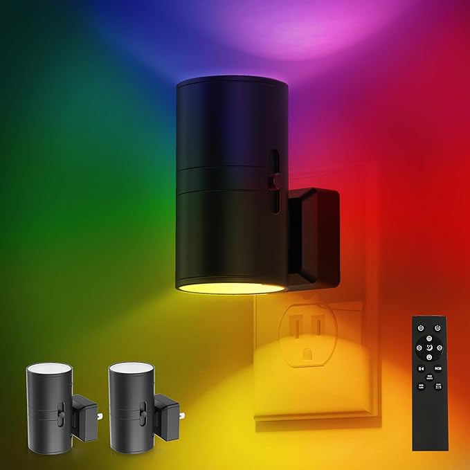 L LOHAS LED Night Light with Remote, Night Lights Plug into Wall, RGB Color - Image 7