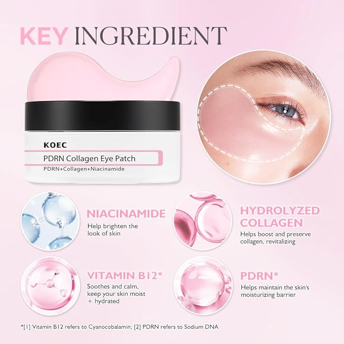 KOEC PDRN Collagen Eye Patch 60, Under Eye Patches - Image 4