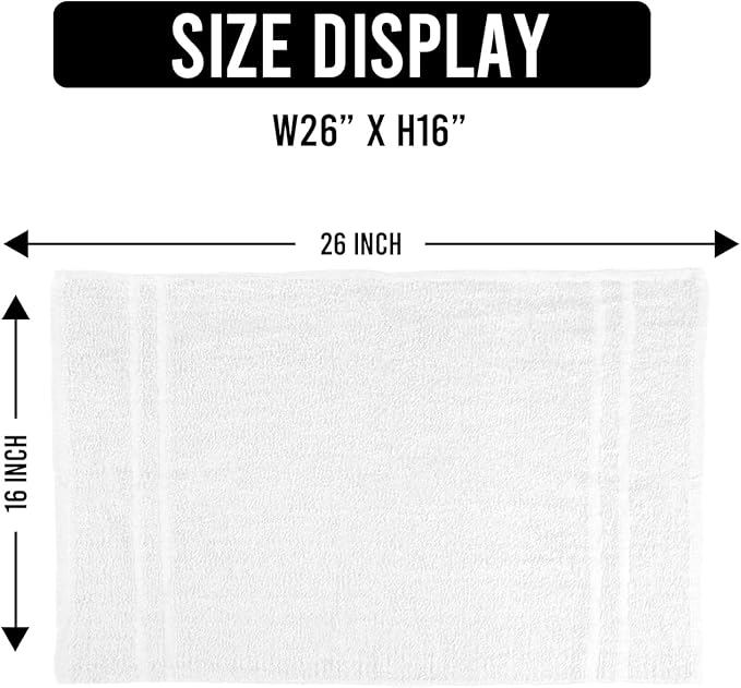 24 Pack White Hand Towels 100% Cotton Spa Towel – 16x27 inches Highly - Image 6