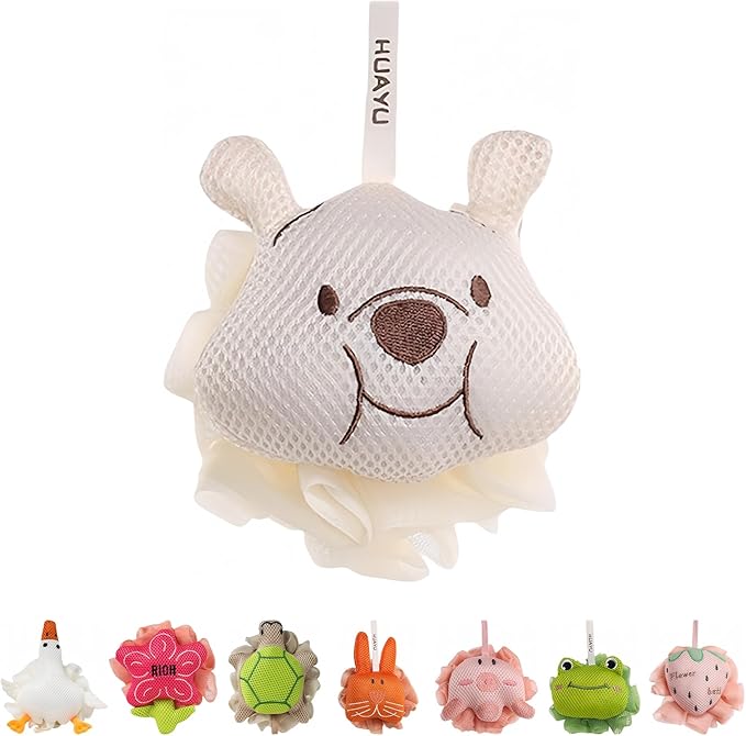 Kids Loofah, Cute Cartoon Animal Kids Bath Sponge by Taolivingmart