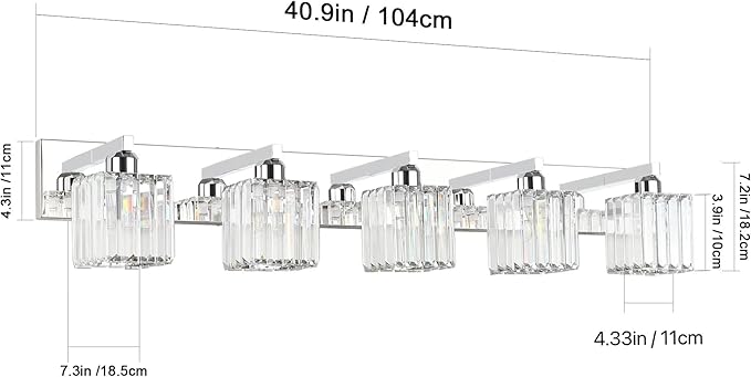 Aipsun Bathroom Light Fixtures Modern Vanity Light - Image 6