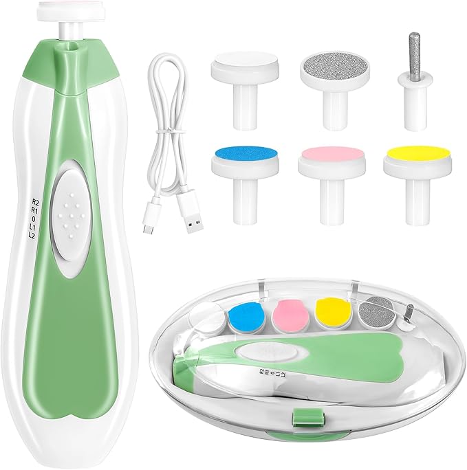 Qunlions life Baby Nail Trimmer Electric, 6 in 1 Rechargeable Baby Nail by Qunlionslife