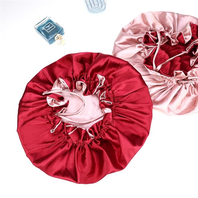 Adjustable Silk Satin Bonnet Hair Care Caps - Image 7