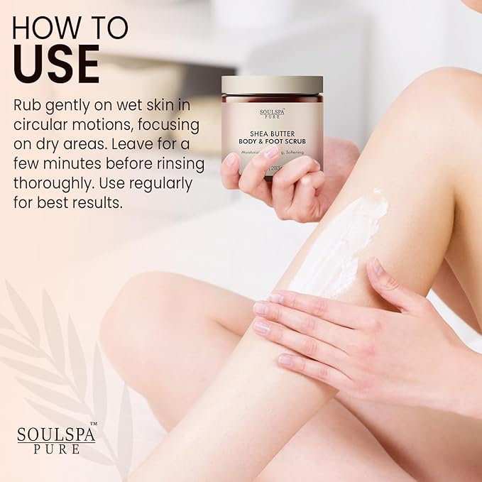 Shea Butter Body & Foot Scrub | Gentle and Nourishing Moisturizing Shea Butter - Image 5