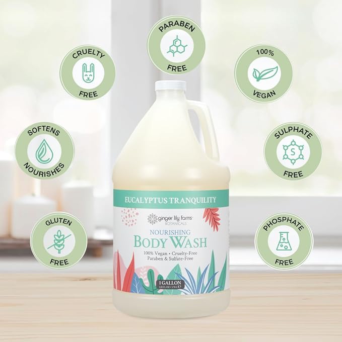 Ginger Lily Farms Botanicals Nourishing Body Wash, Eucalyptus Tranquility - Image 4