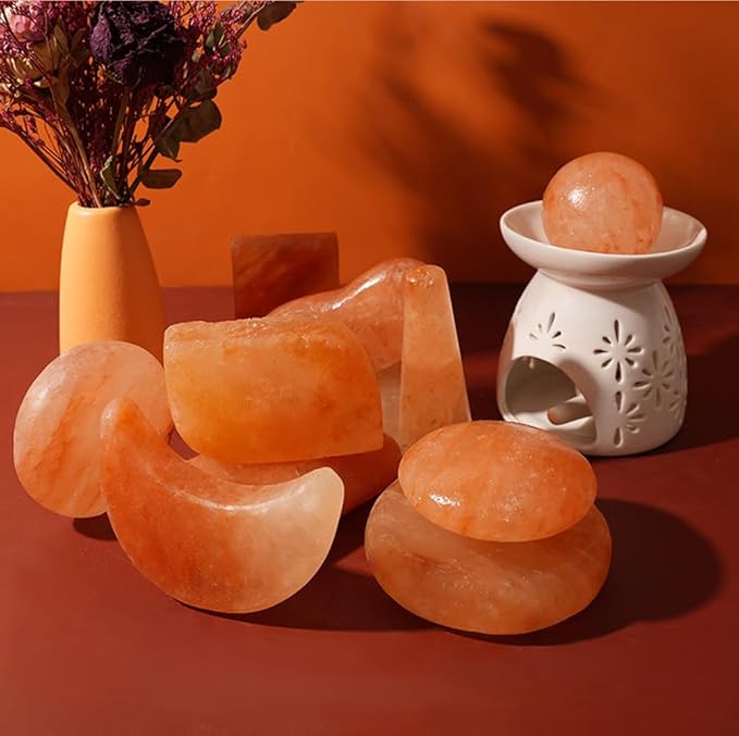 2 Pcs Himalayan Salte Stones Hot Massage Stones Set Warm Rocks Kit - Image 7