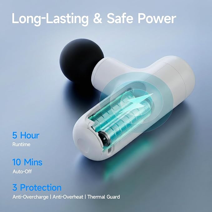 HEYCHY Super Mini Massage Gun Deep Tissue, Handheld Muscle Massager - Image 6