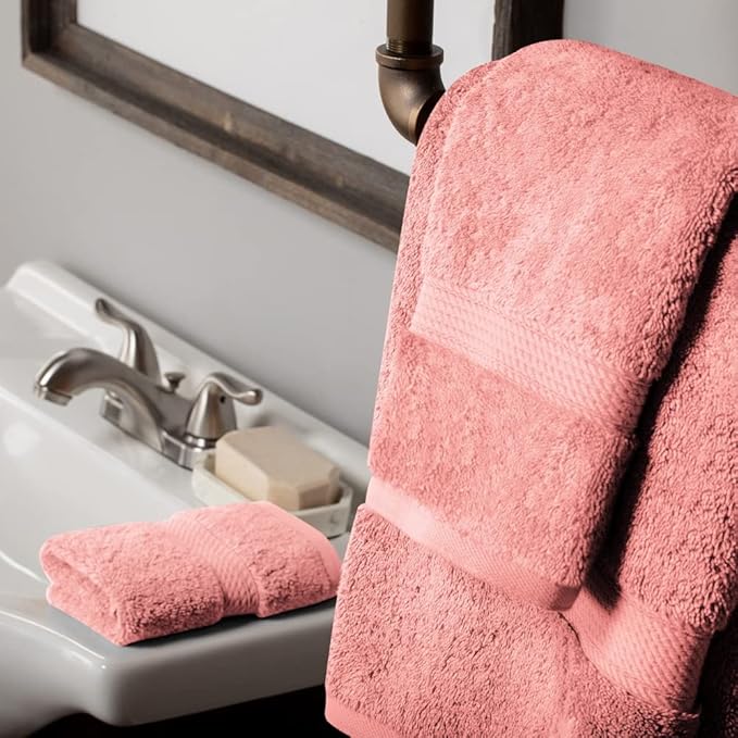 SUPERIOR Egyptian Cotton Pile 3 Piece Towel Set, Includes 1 Bath, 1 Hand - Image 7