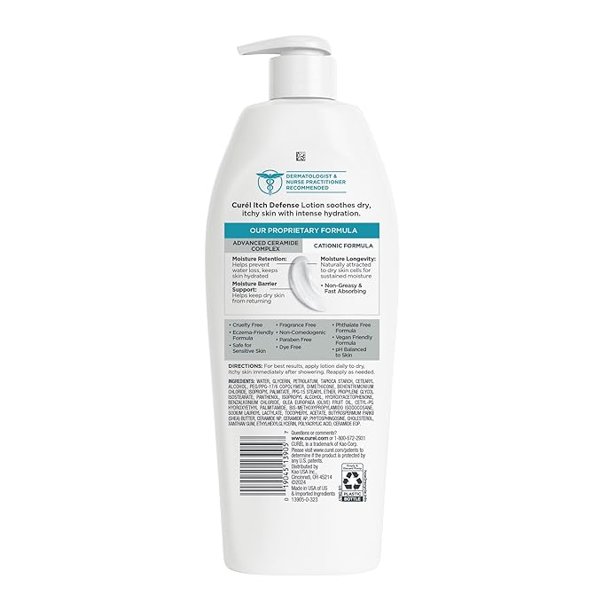 Curel Itch Defense Calming Body Lotion, Moisturizer - Image 9