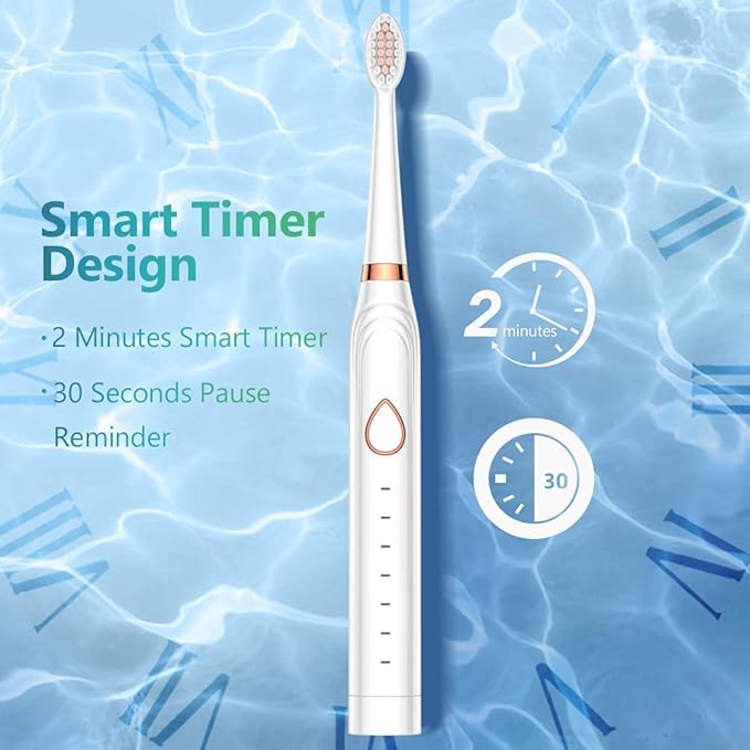 Sonic Electric Toothbrush, USB Rechargeable Powerful Sonic Cleaning Tooth Brush - Image 4