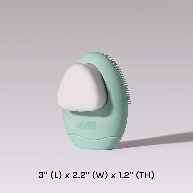 LOLLIPOP Dual-Sided Facial Cleansing Brush | Palm Size Silicone Face Exfoliator - Image 3