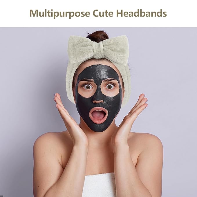 Ondder 8 Pcs Coffee Skincare Headbands Microfiber Hairband - Image 4