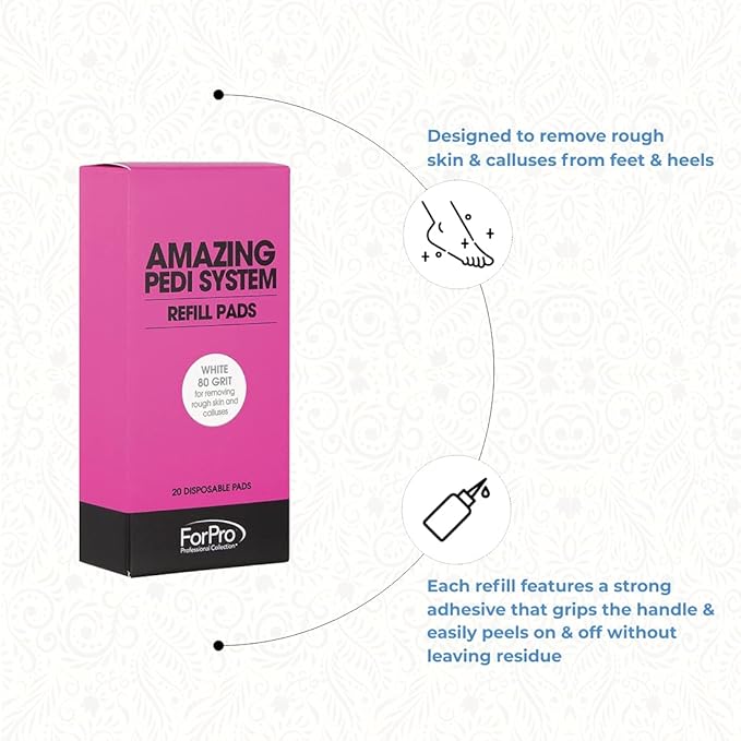 ForPro Professional Collection Amazing Pedi System Refill Strips, 80 Grit - Image 4
