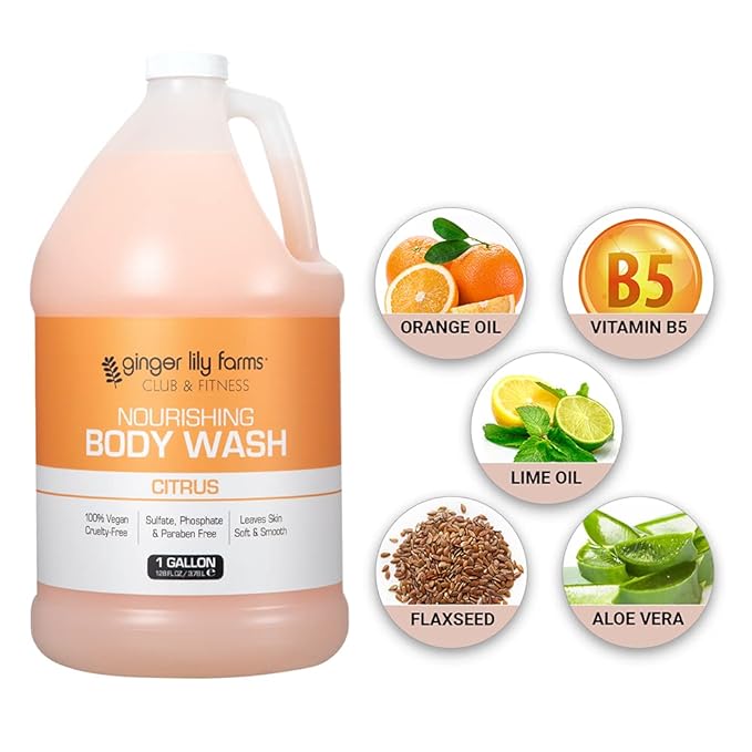 Ginger Lily Farms Club & Fitness Nourishing Body Wash, 100% Vegan & Cruelty-Free - Image 5