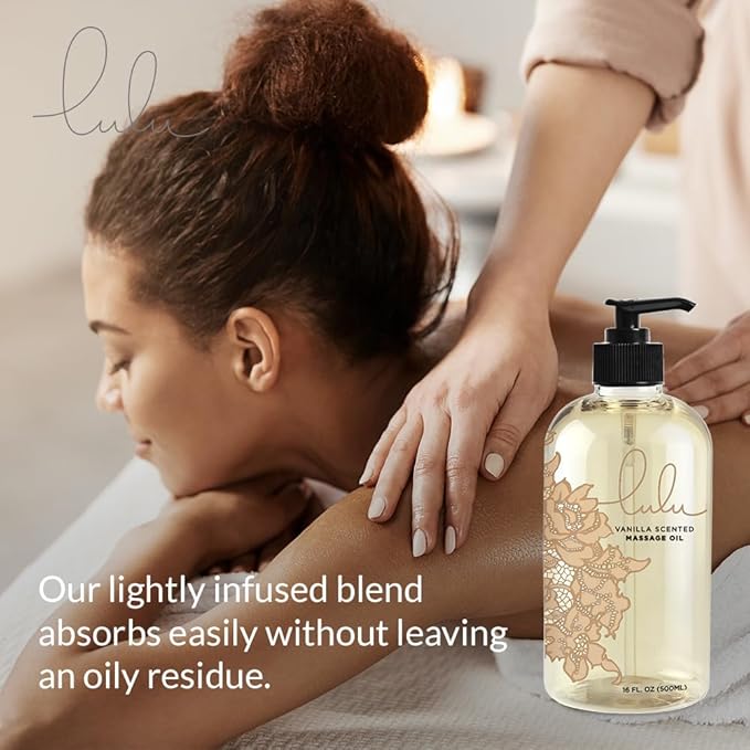 Lulu Vanilla Massage Oil with Fractionated Coconut & Cocoa Butter, Deeply - Image 3