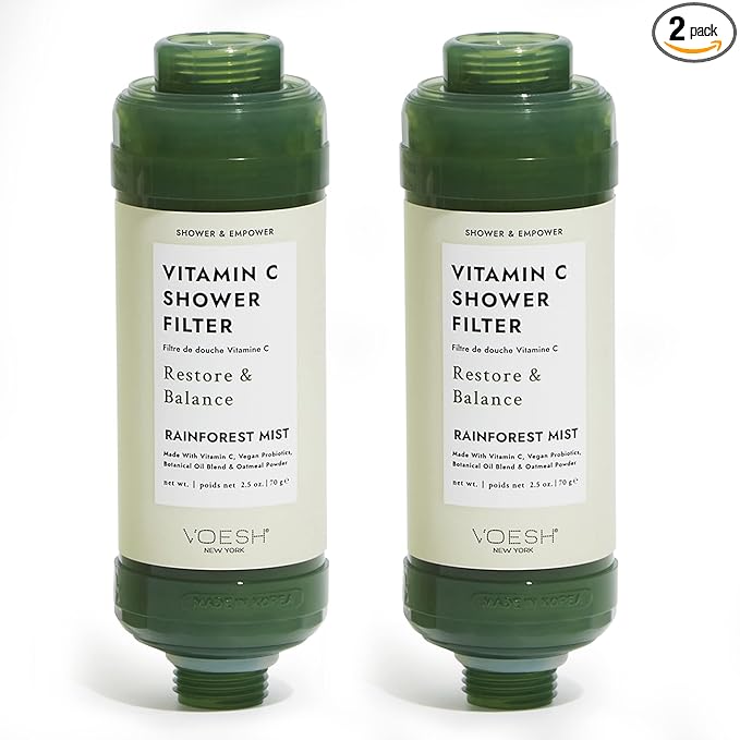 VOESH Vitamin C Shower Filter, Rainforest Mist, Shower Aromatherapy, Water by VOESHNewYork