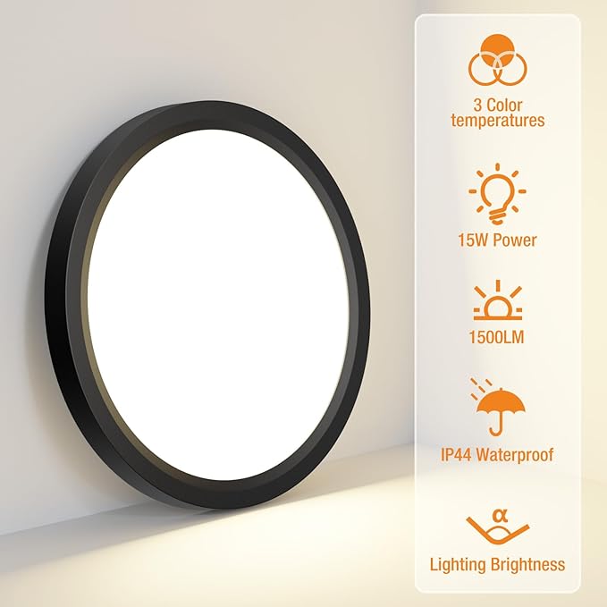 8PACK LED Flush Mount Ceiling Light Fixture, 3000K-4000K-6500K & 100W - Image 2