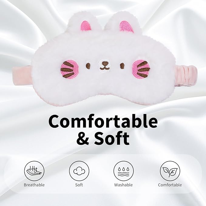 PERFECTSIGHT Sleep Eye Masks, Cute Sleep Eye Cover Lightweight Adjustable - Image 2