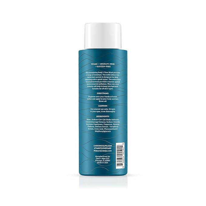 Oars + Alps Men's Moisturizing Face & Body Wash, Body Wash - Image 2