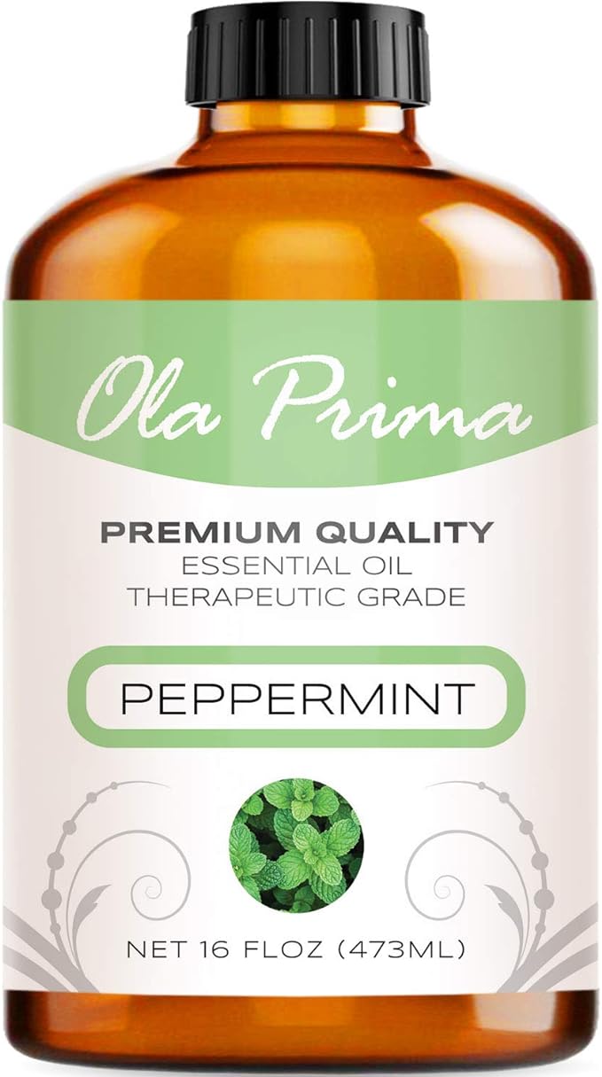 Ola Prima Peppermint Essential Oil Therapeutic Grade 16 oz by OlaPrima