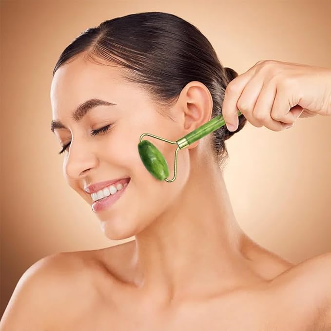 Bibabala 4-PCS Face Roller and Gua Sha Set, Skin Care Roller, Jade Roller Set - Image 8