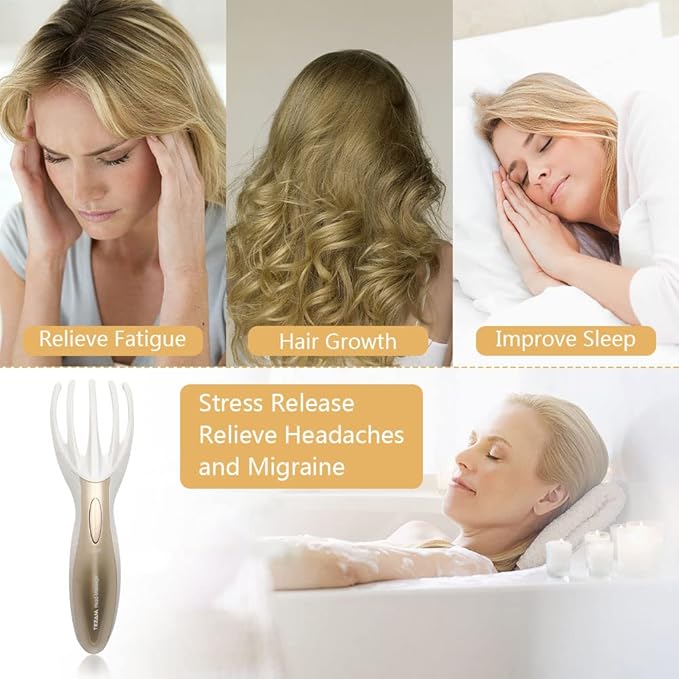 Electric Head Massager Neck Massage Octopus Scalp Stress Relax Spa Therapy - Image 5