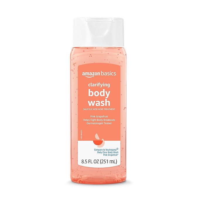 Amazon Basics Clarifying Pink Grapefruit Body Wash, 2% Salicylic Acid Acne by AmazonBasics