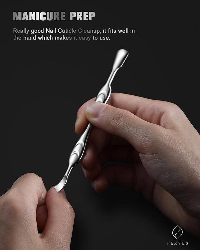 FERYES Elegant Precision Cuticle Pusher & Nail Cleaner - Image 6
