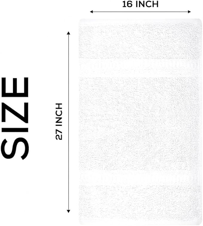 Premium 100% Cotton Hand Towels – Pack of 24, 16x27 Inch – Quick-Dry, Highly - Image 2