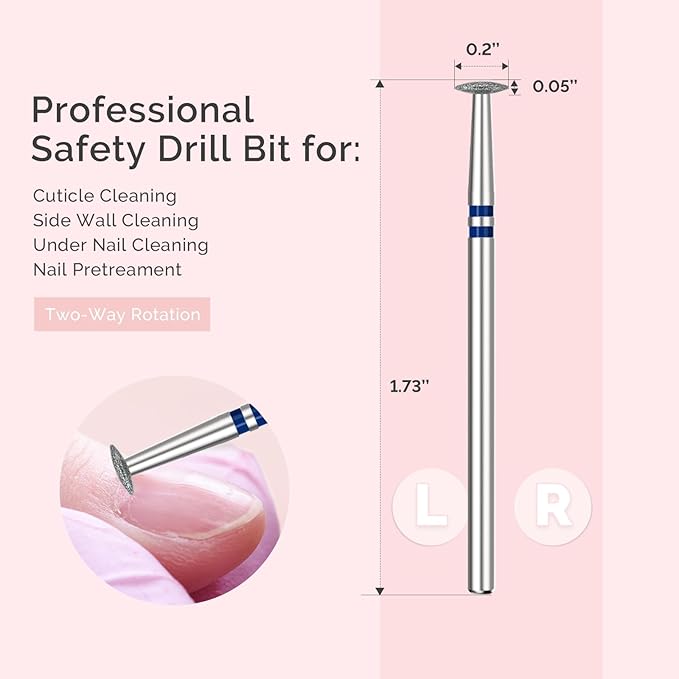 MelodySusie 5mm Umbrella Shape Cuticle Clean Nail Drill Bit 3/32'', - Image 5
