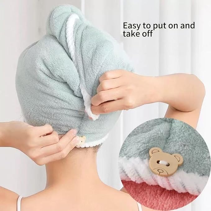 Microfiber Hair Towel, Hair Towel wrap - Image 3