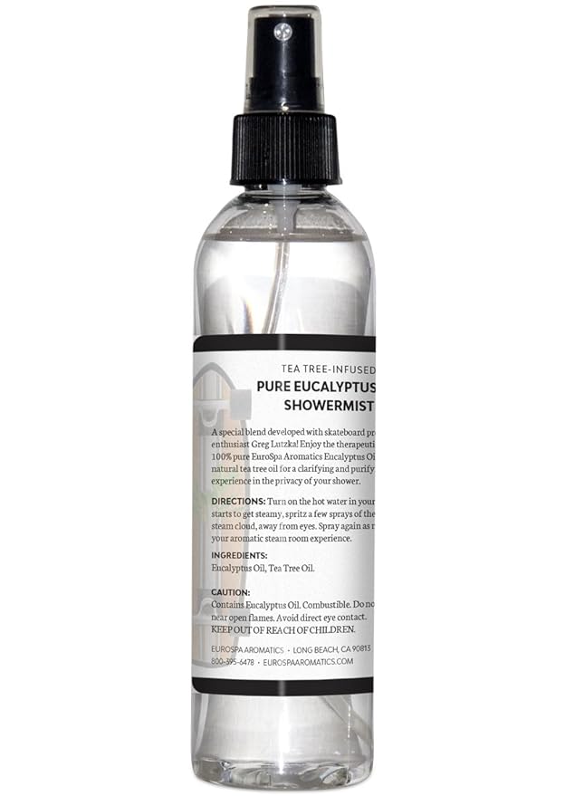 EuroSpa Aromatics Pure Eucalyptus Oil ShowerMist and Steam Room Spray, - Image 2