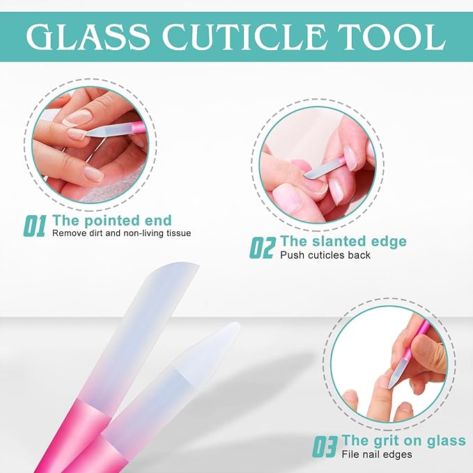 Glass Nail File Buffer with Case - Image 4