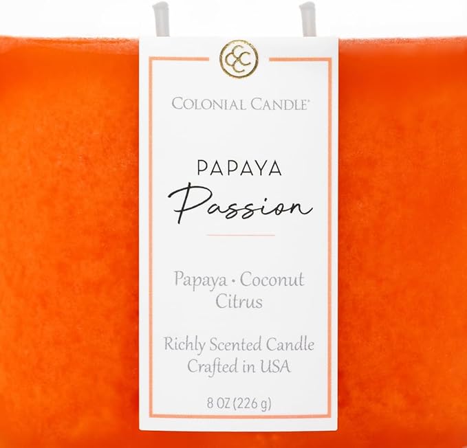 Colonial Candle Papaya Passion Scented Candle Jar, Highly Fragranced Candles - Image 5