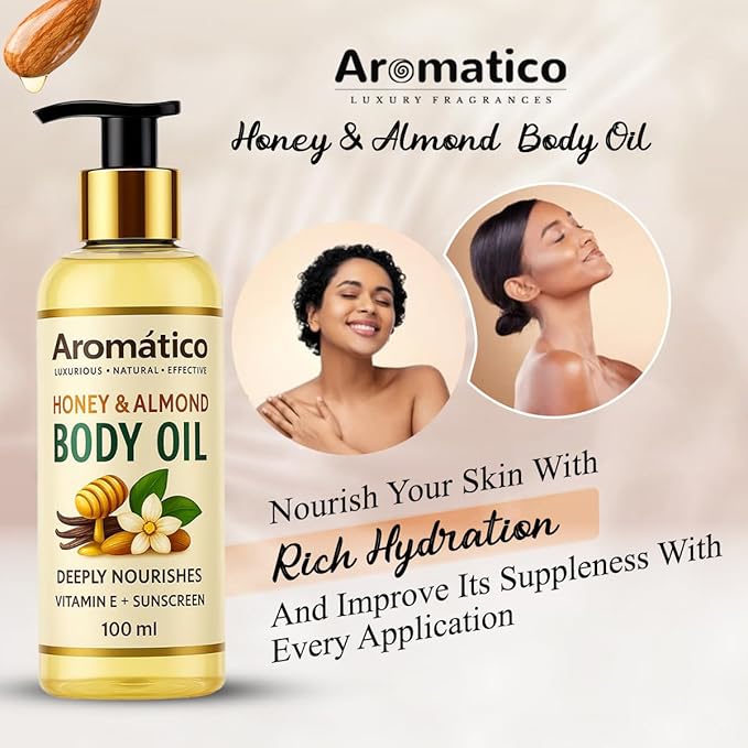 Aromatico Honey & Almond Mini Body Oil - Image 7