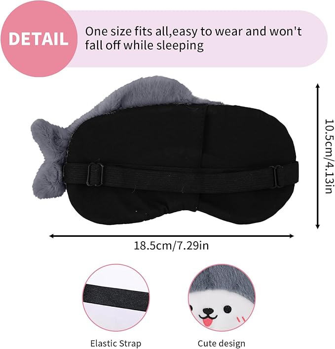 PERFECTSIGHT Sleep Eye Masks, Cute Sleep Eye Cover Lightweight Adjustable - Image 6