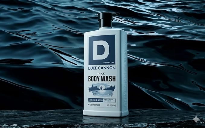 Duke Cannon THICK Body Wash for Men, Midnight Swim, Deep Cleansing & Hydrating - Image 6