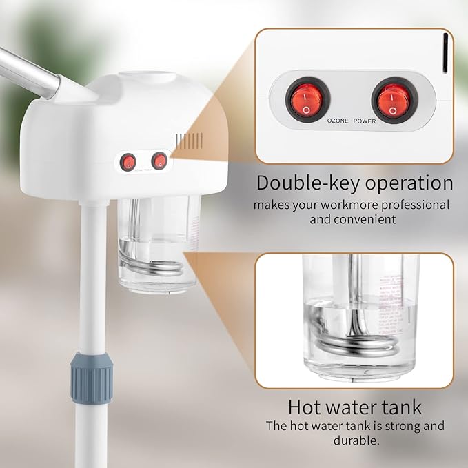 2 in 1 Facial Steamer with 3X Magnification Light, Deep Cleaning - Image 7