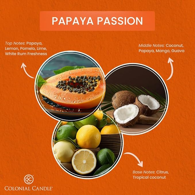 Colonial Candle Papaya Passion Scented Wax Melts, Wax Melt Warmer Cubes - Image 2
