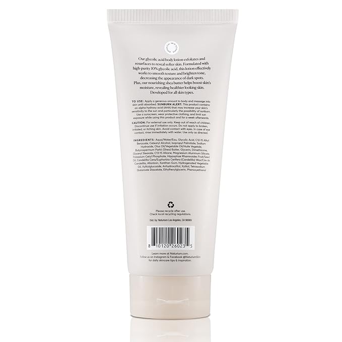 Naturium The Smoother Glycolic Acid Body Lotion, Resurfacing & Exfoliating - Image 7
