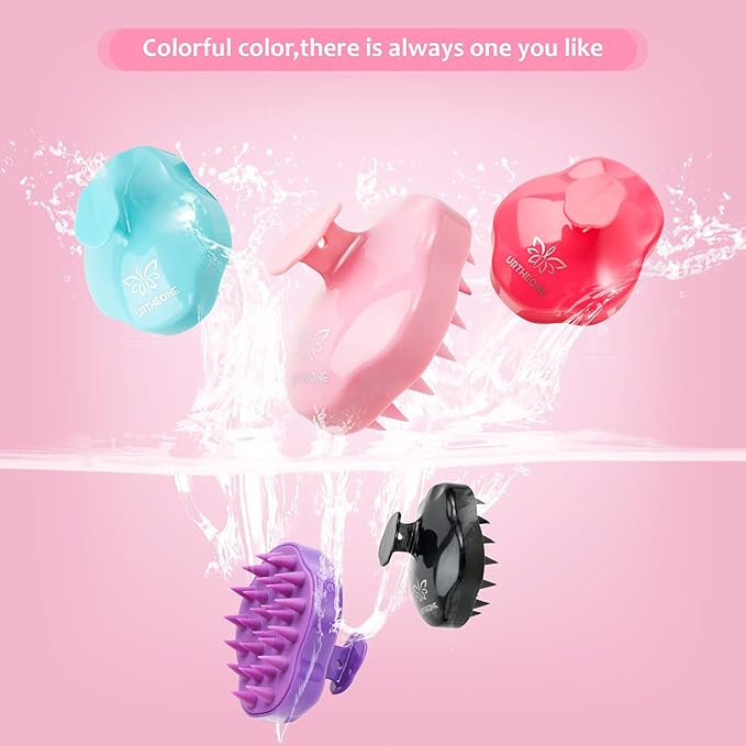 URTHEONE Hair Scalp Massager Shampoo Brush, Soft Silicone Hair Scrub Brush - Image 7