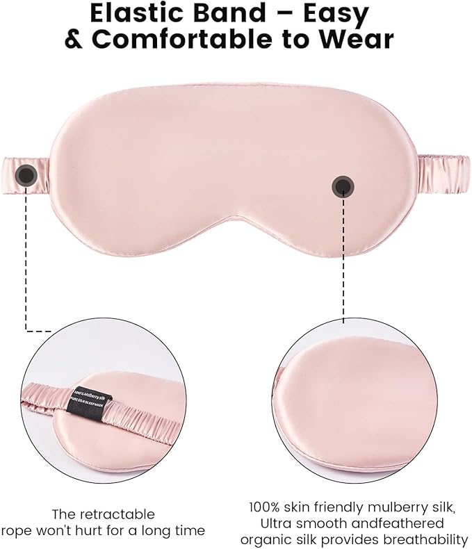 Formé & Found Luxury Silk Sleep Mask, 100% 6A Mulberry Silk Eye Mask - Image 7