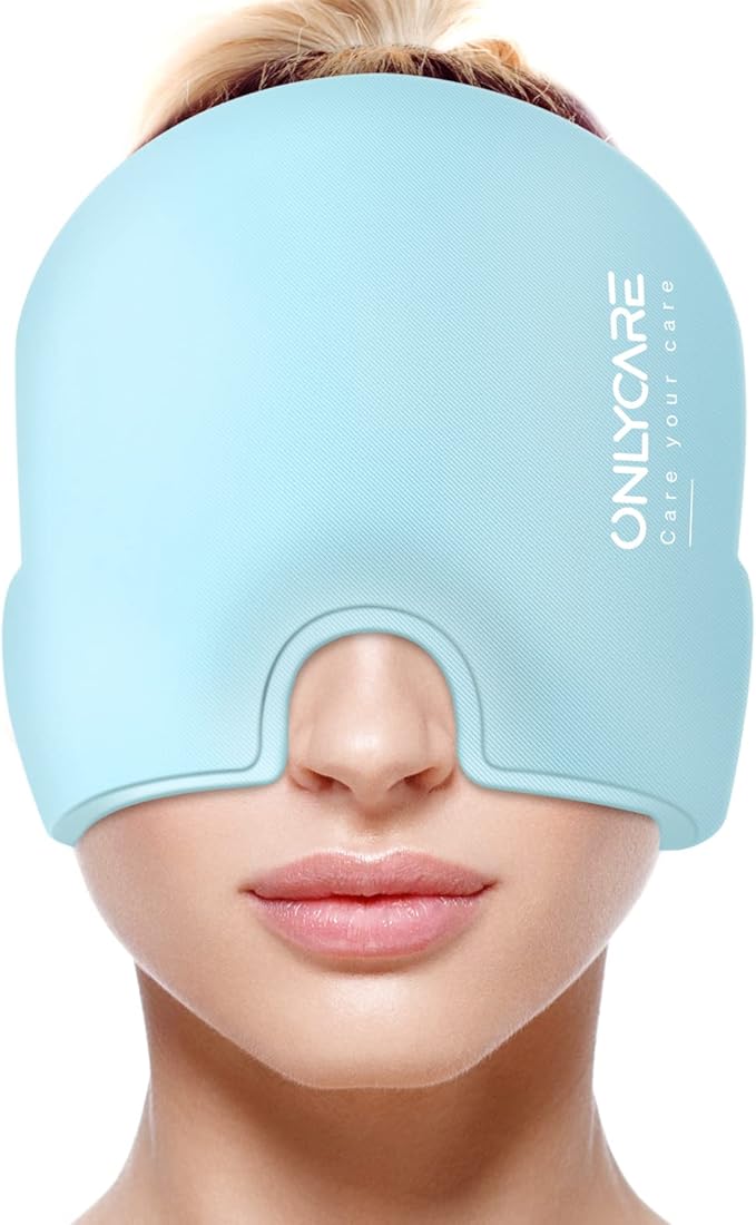 ONLYCARE Migraine Relief Cap, Upgraded Odorless Migraine Ice Head Wrap by ONLYCARELLC